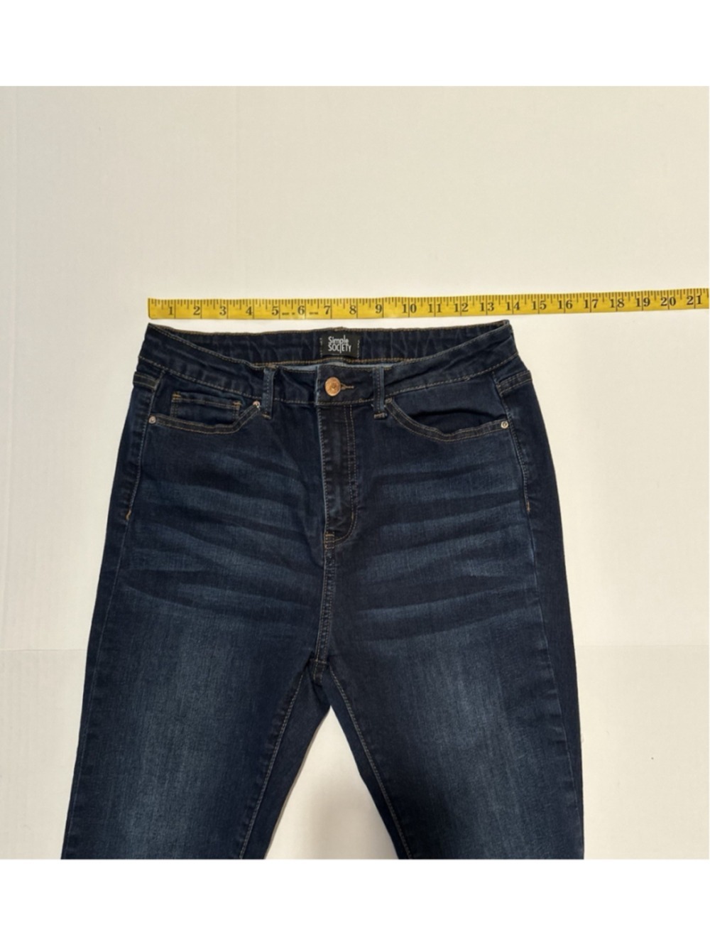 Simple Society Skinny Ankle Jeans Women 9 / 29 Waist Blue Distressed High-Rise - Picture 7 of 16
